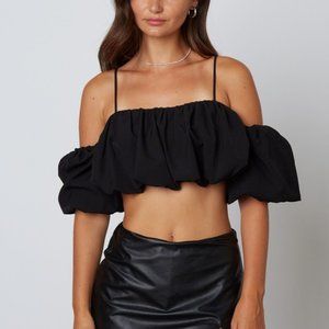 Elegant Black Off-Shoulder Women's Top
